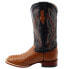Ferrini Full Quill Ostrich Square Toe Cowboy Mens Black, Brown Dress Boots 1019