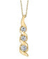 Фото #1 товара Sirena 1/3 ct. t.w. Diamond Classic Three Stone Pendant in 14k Yellow Gold