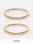 Фото #1 товара Accessorize stretch bangle x2 multipack in gold