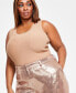 Фото #4 товара Trendy Plus Size Sequined Wide-Leg Pants