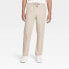 Фото #1 товара Men's Regular Fit Linen Straight Trousers - Goodfellow & Co Light Taupe XXL