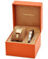 ფოტო #5 პროდუქტის Women's Phipps Gold-Tone Stainless Steel Bracelet Watch 22mm Gift Set