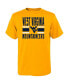 ფოტო #2 პროდუქტის Little Boys and Girls Navy, Gold West Virginia Mountaineers Fan Wave Short and Long Sleeve T-shirt Combo Pack