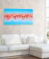 Фото #6 товара Flamingo Flock Frameless Free Floating Tempered Art Glass Wall Art by EAD Art Coop, 24" x 48" x 0.2"