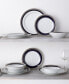 Crestwood Cobalt Platinum Set of 4 Salad Plates, Service For 4