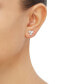 ფოტო #2 პროდუქტის Cubic Zirconia Trillium Stud Earrings in 14k Gold