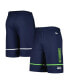 Men's College Navy Seattle Seahawks Combine Authentic Rusher Training Shorts