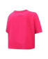 ფოტო #4 პროდუქტის Women's Pink Texas Rangers Triple Pink Boxy Cropped T-shirt