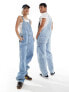 Dickies classic denim dungarees in vintage light blue