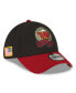 ფოტო #1 პროდუქტის Men's Black, Burgundy Washington Commanders 2022 Salute To Service 39THIRTY Flex Hat