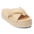 BEACH by Matisse Hali Espadrille Platform Slide Womens Beige Casual Sandals HAL