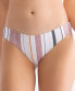 Фото #1 товара Tavik Women's 236562 Ali Bikini Bottom White/Berry Stripe Swimwear Size XS
