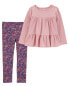 Toddler 2-Piece Ribbed Top & Leggings Set 2T