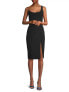 Фото #1 товара Платье чёрное одно плечо с разрезом по ноге Black Halo Spice размер 10