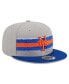 Фото #2 товара Men's Gray, Royal New York Mets Band 9FIFTY Snapback Hat