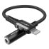 Фото #1 товара Przejściówka adapter audio AUX do iPhone MFI Lightning - 3.5mm mini jack 18cm czarny