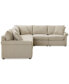 Фото #15 товара Wrenley 137" 5-Pc. Fabric L-Shape Modular Sleeper Sectional Sofa, Created for Macy's