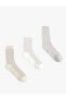 Puantiyeli 3'lü Soket Çorap Seti Çok Renkli