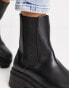 Фото #4 товара New Look flat chunky chelsea boot with cleated sole in black