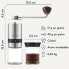 Фото #47 товара Silberthal Manual Coffee Grinder, Adjustable Grinding Level, Stainless Steel and Glass Hand Grinder