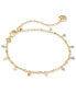 14k Gold-Plated Multi-Gemstone Bead Slider Bracelet