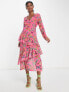 Never Fully Dressed ruffle midaxi dress in pink