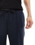 ASOS DESIGN tapered scuba joggers in navy