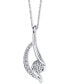 ფოტო #1 პროდუქტის Diamond Twist Pendant Necklace (3/8 ct. t.w.) in 14k White Gold