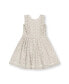 ფოტო #1 პროდუქტის Little Girls Linen Pinafore Flutter Dress with Crochet Trim