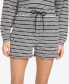 Фото #1 товара Women's Striped Knit Drawstring Shorts