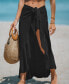 ფოტო #5 პროდუქტის Women's Sheer Ruffled Maxi Cover-Up Sarong