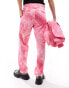 Фото #2 товара Viggo suit trousers in pink swirl print