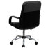 Фото #2 товара Mid-Back Black Leather And Mesh Swivel Task Chair With Arms
