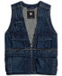 ფოტო #6 პროდუქტის Men's Straight-Fit Denim Vest