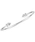 ფოტო #1 პროდუქტის Polished Decorative Cuff Bangle Bracelet in 14K Gold-plated Sterling Silver