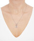 ფოტო #2 პროდუქტის Diamond Mom Heart Toggle Necklace (1/6 ct. t.w.) in Sterling Silver, 16" + 4" extender