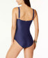Фото #2 товара Calvin Klein 296375 Women’s Starburst One-Piece Swimsuit Navy 6