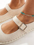 ASOS DESIGN Juliette mary jane espadrille in natural