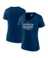 ფოტო #1 პროდუქტის Women's Deep Sea Blue Seattle Kraken Authentic Pro V-Neck T-shirt