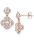 ფოტო #1 პროდუქტის Morganite (2-5/8 ct. t.w.) & Diamond (2/5 ct. t.w.) Quatrefoil Drop Earrings in 14k Rose Gold