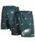 ფოტო #1 პროდუქტის Men's Midnight Green Philadelphia Eagles Allover Print Mini Logo Shorts