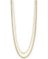 ფოტო #1 პროდუქტის Polished Paperclip & Curb Link Chain 18" Layered Necklace in 10k Gold