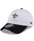 ფოტო #1 პროდუქტის Men's White/Black New Orleans Saints 2024 NFL Training Camp 9FORTY Adjustable Hat