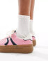 Stradivarius platform trainer with gum sole in pink