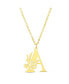 Фото #4 товара kensie floral Cut Out Initial Letter Pendant Necklace