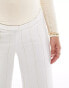 Фото #3 товара Mamalicious Maternity under the bump wide leg trousers in cream and beige stripe