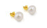 Gold earrings with real pearl 1000101400