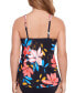 Women's Floral-Print Pleated Tankini Top, Created for Macy's