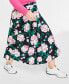 Фото #3 товара Women's Floral-Print Pleated Midi Skirt, Created for Macy's