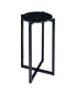 Фото #3 товара Ivy 24.5 Inch Round Marble Top Accent Side Table With Metal Frame, Black